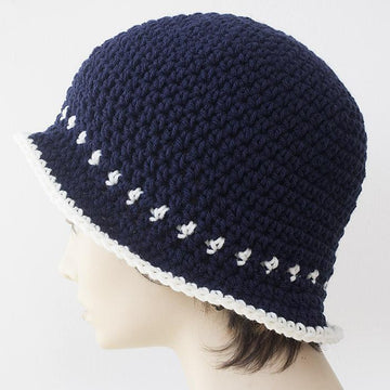 Two Color Flapper Cloche Hat