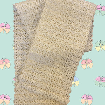 Cosy Aran Scarf with Decorative Edging