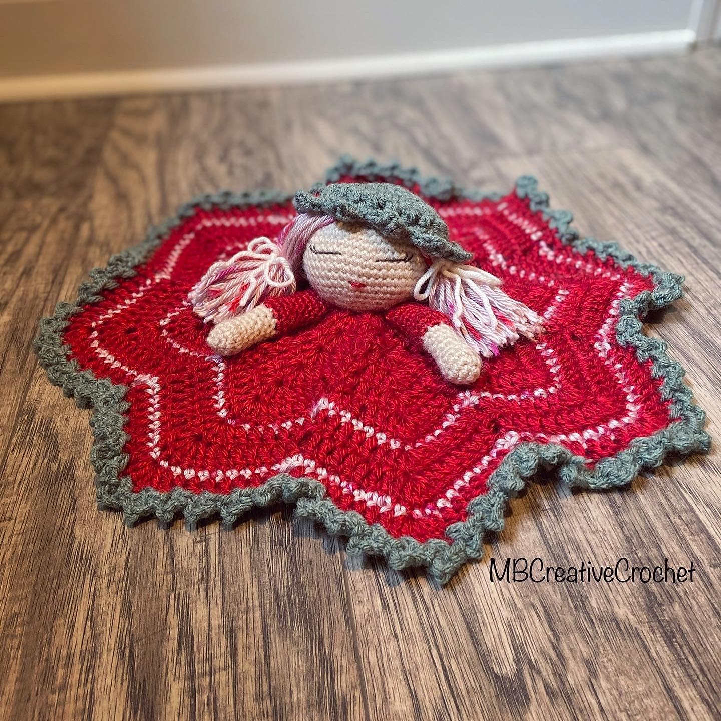 Strawberry doll lovey blanket