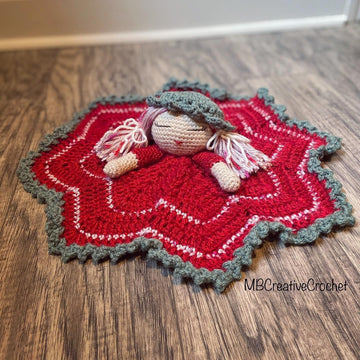 Strawberry doll lovey blanket