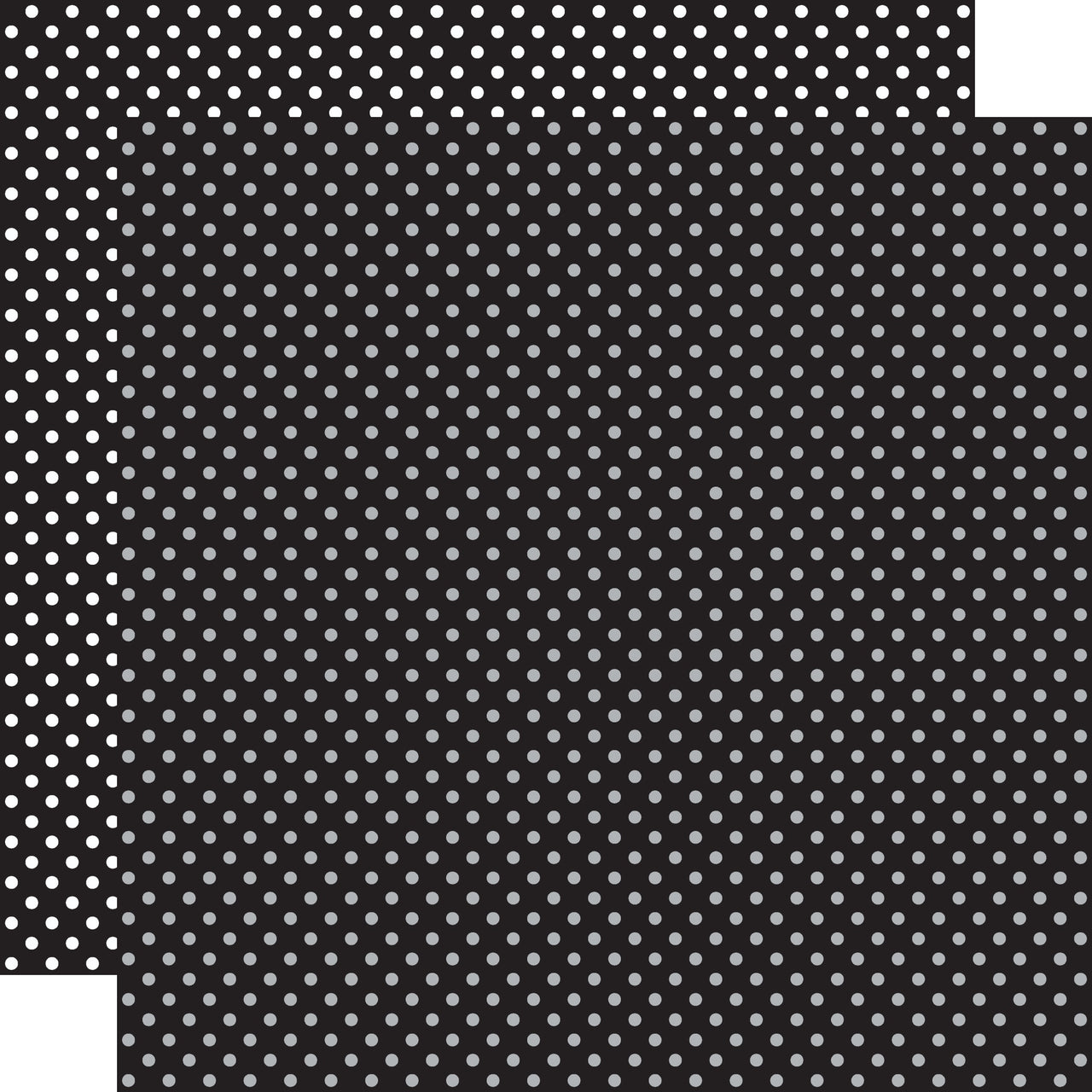 Echo Park Paper Echo Park Dots/Stripes Double-Sided Cardstock 12"X12" 25/Pkg - Black