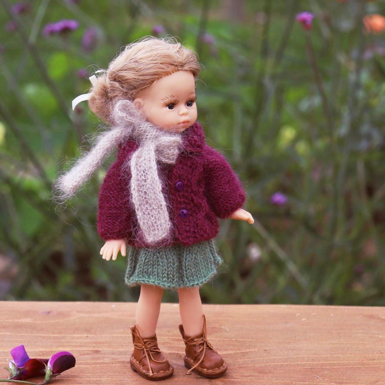 Plum Jacket & Mini skirt for doll