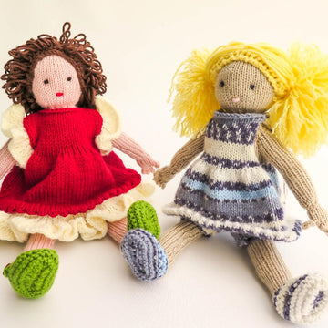 Rose and Bianca Knit Dolls