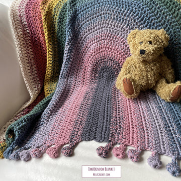 OmbRainbow Blanket pattern by Melu Crochet