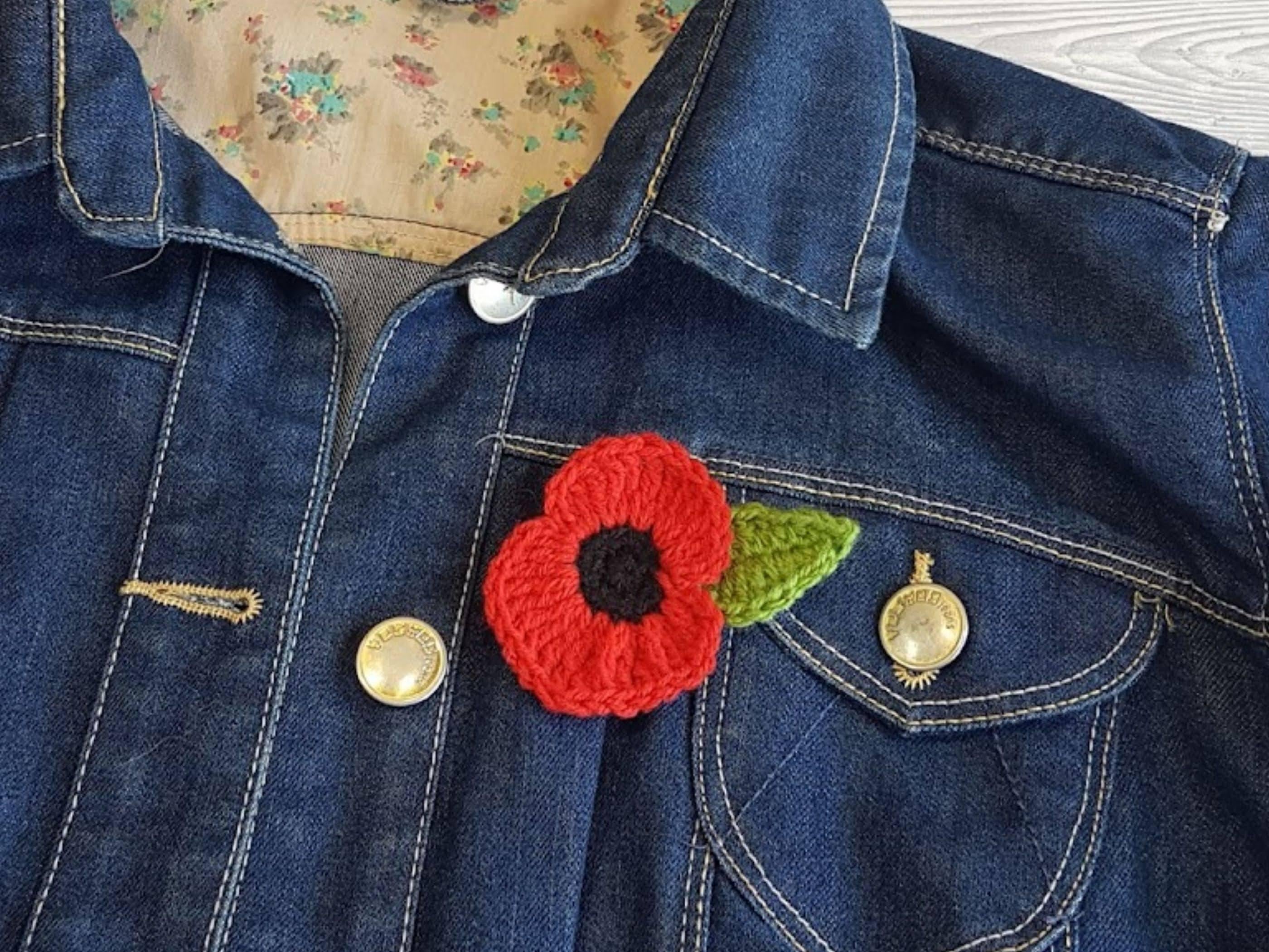 Bundle of 3 Remembrance Poppy Flowers Crochet Patterns