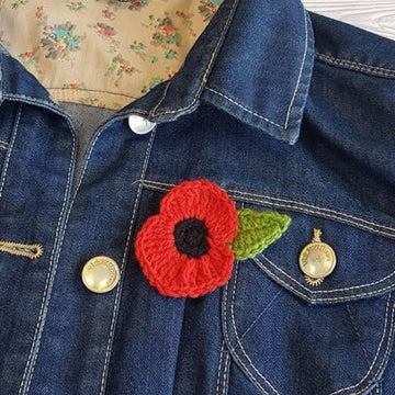 Bundle of 3 Remembrance Poppy Flowers Crochet Patterns
