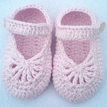 Crocheted Baby Girl Shoes