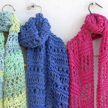 Three Easy Knit Lace Scarves