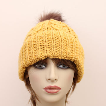 Chunky Cable Beanie Knitting Pattern #618