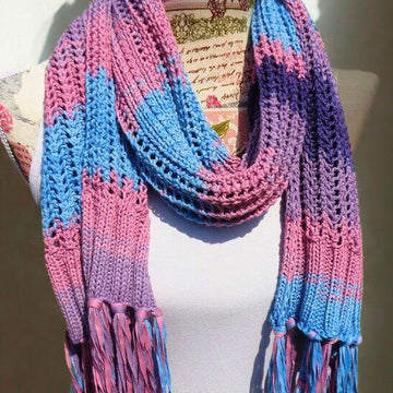 Knitting Pattern Summer Scarf DailyBreeze #1 | Textured Knit Scarf | Lightweight Wrap PDF
