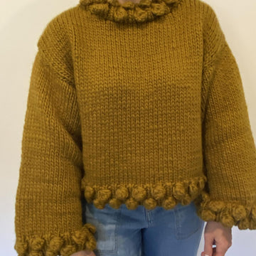 Cropped Bobble Pullover