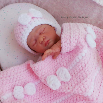 Peek a bow blanket Set