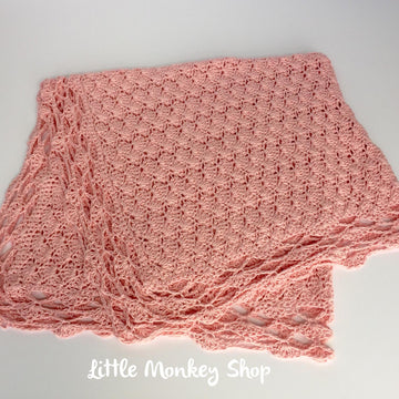 Shells Heirloom baby Blanket