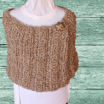 Chunky Ribbed Cape or Cowl