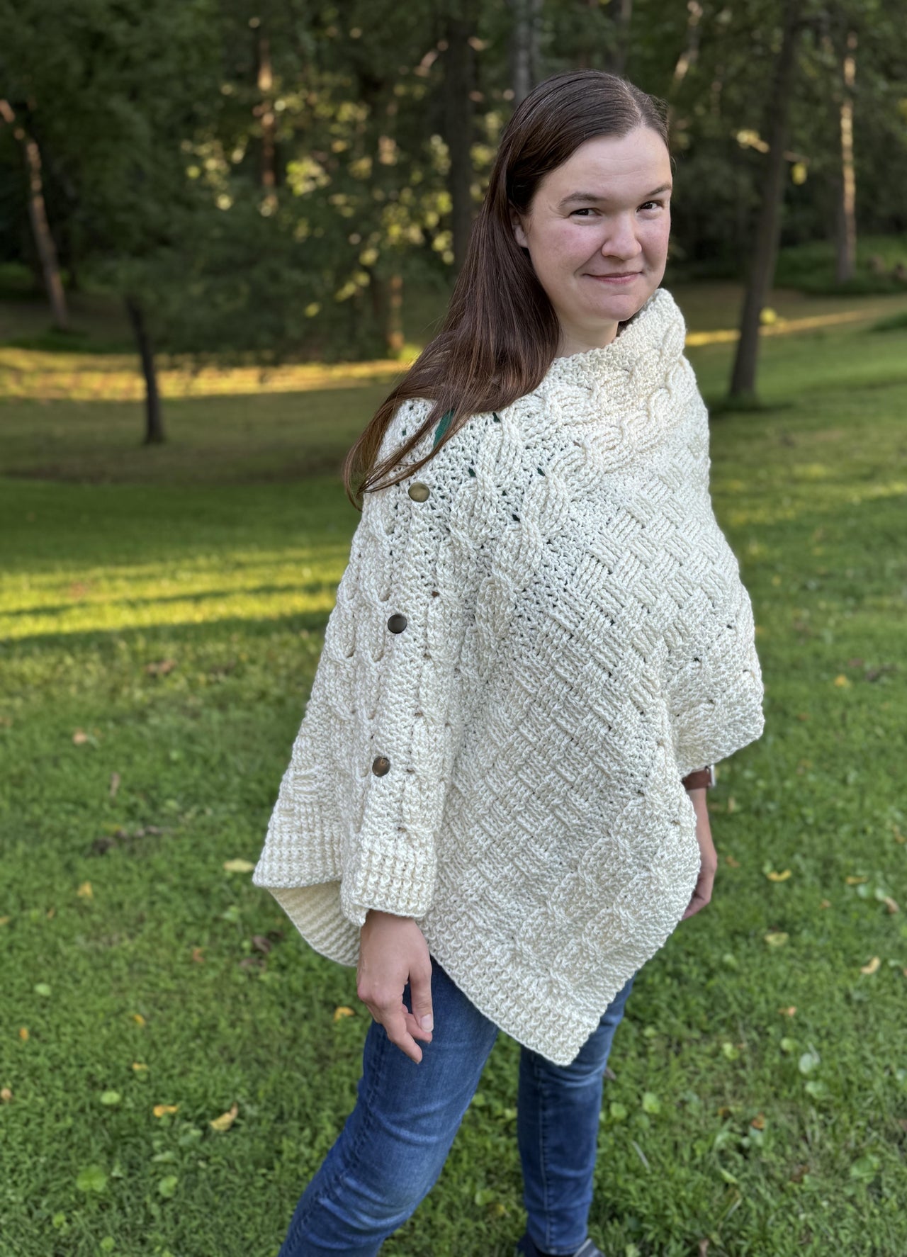 My First Cable Crochet Wrap