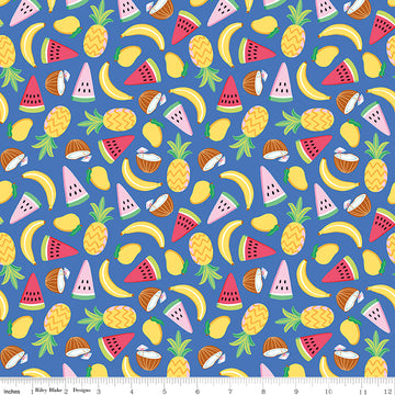 Riley Blake Rainbow Fruit - Blue - RBC10891BLUE