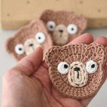Crochet bear motif