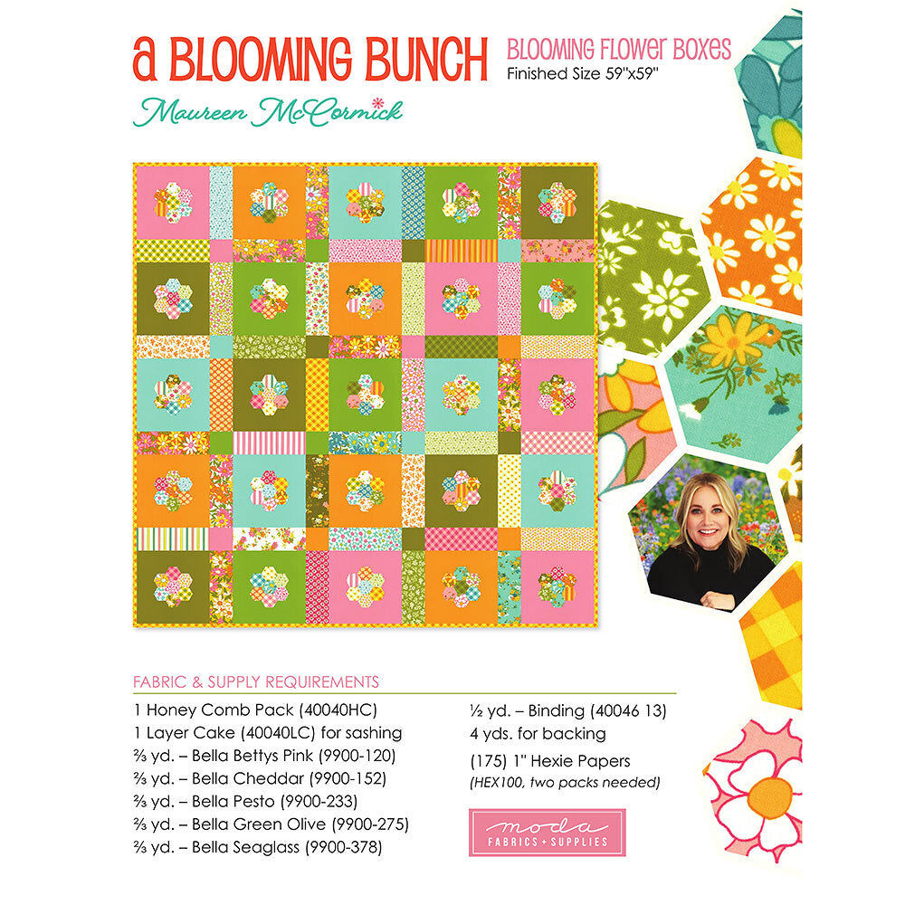 Moda Fabrics Blooming Flower Boxes Quilt - Downloadable PDF