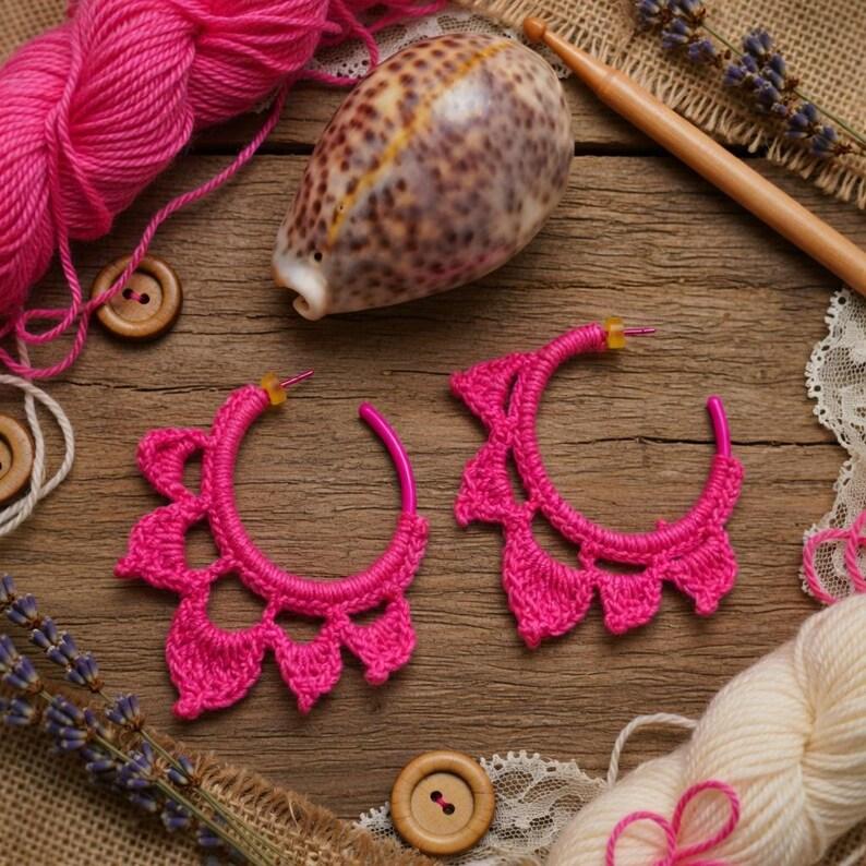 Crochet earrings Pdf + Video Tutorial
