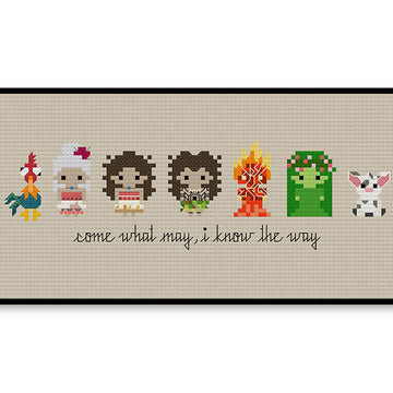 Moana Bite Size - PDF Cross Stitch Pattern