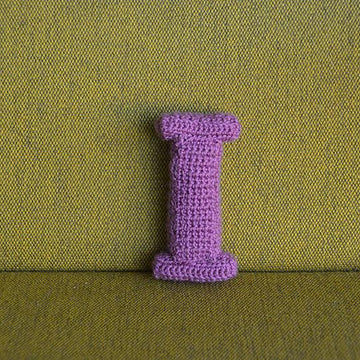 Letter I Crochet Pattern, 3D Alphabet Amigurumi