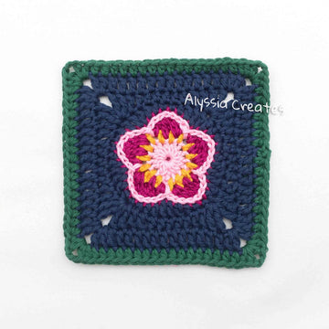 Strawberry Flower Granny Square
