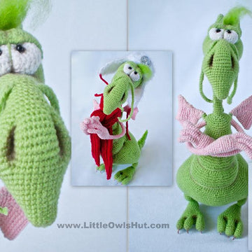 026 Dragon with a hat and scarf Ravelry