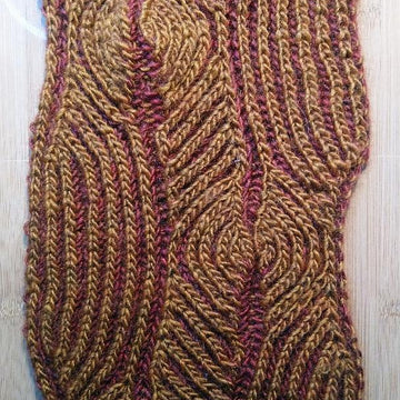 Brioche Woodgrain scarf