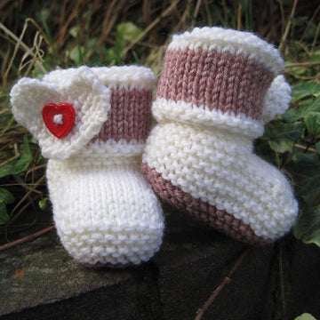 Heart Baby Booties