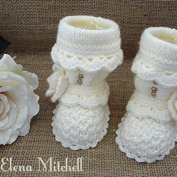 Knitted Baby Girl Booties Baby Shoes Pattern