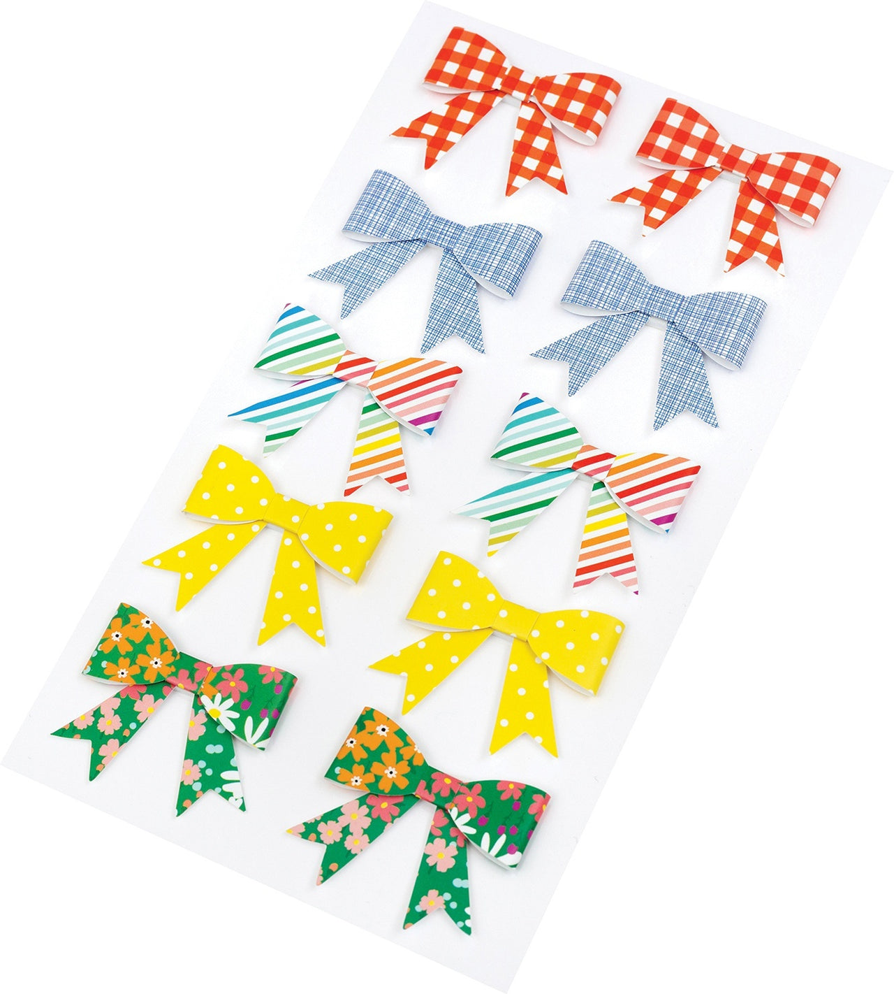 American Crafts Amy Tan Picnic In The Park Paper Bows Stickers 10/Pkg - 620367