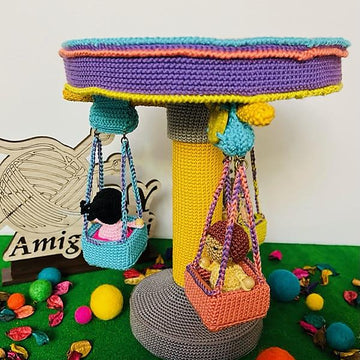 Amigurumi the funny chasing swing