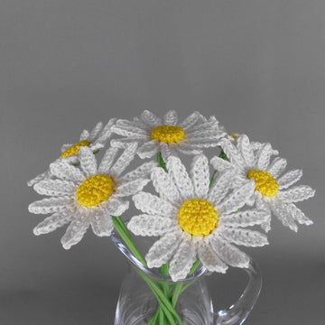 Crochet Daisy Pattern easy from scraps of yarn