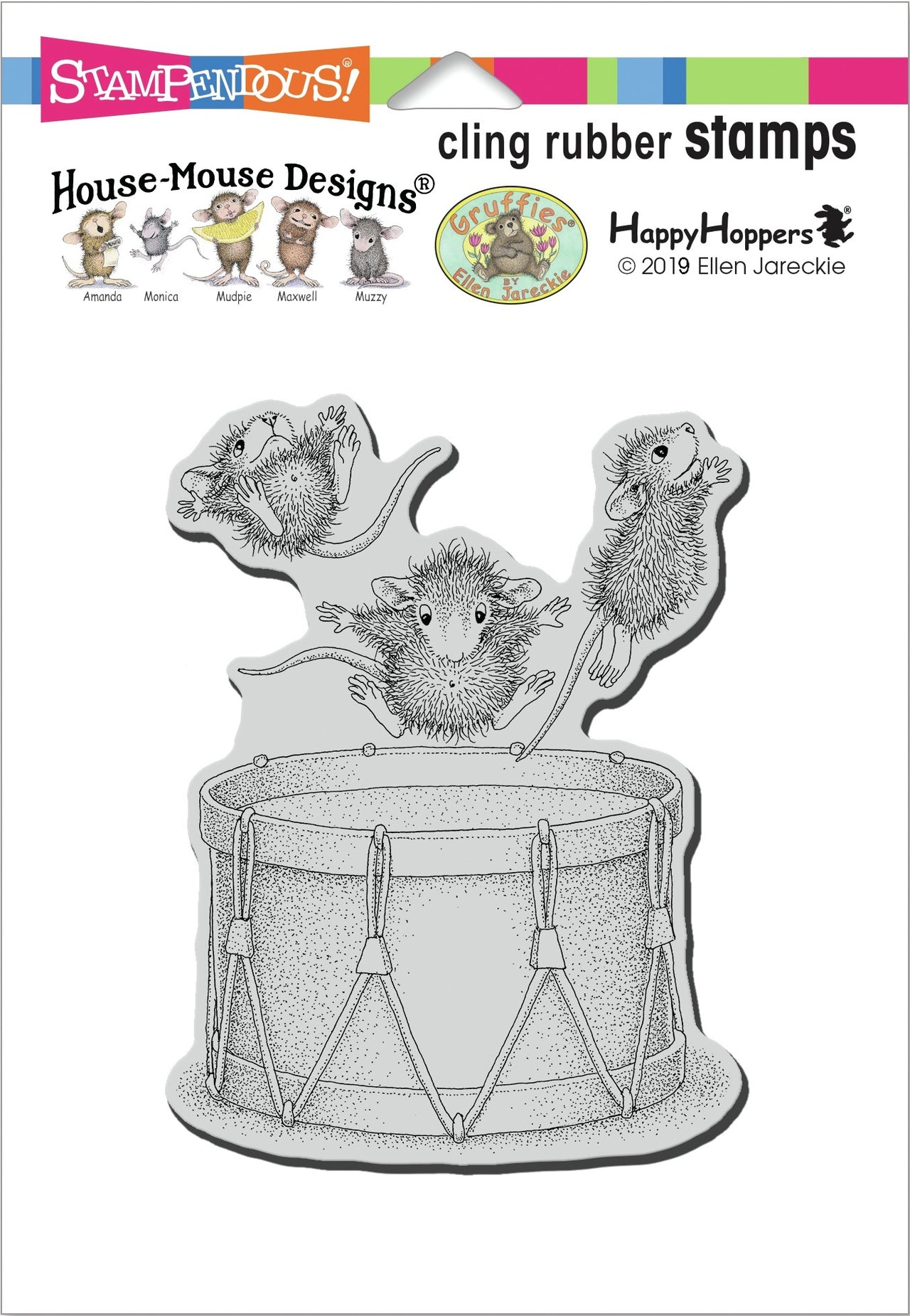 Stampendous House Mouse Cling Stamp - Little Drummers