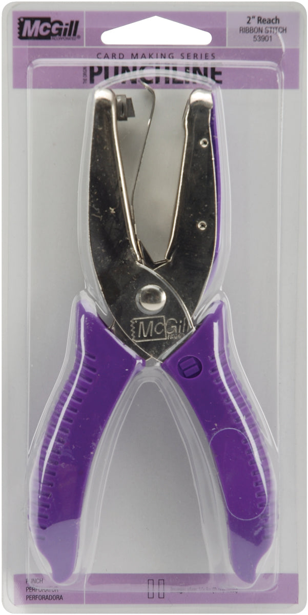 Advantus Punchline 2" Reach Hand Punch - Ribbon Stitch, .25"