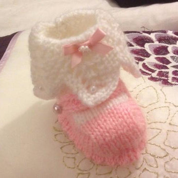 Wavy Top Booties and Lacy Top Mary janes 0-3mths