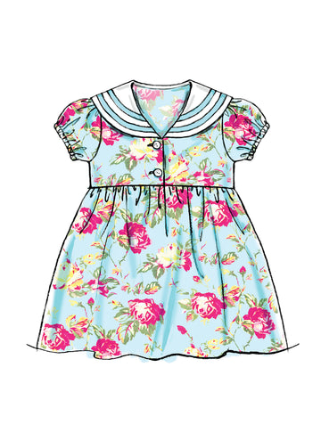 McCall's Toddlers' Dresses and Tie Ends M6913 - Sewing Pattern