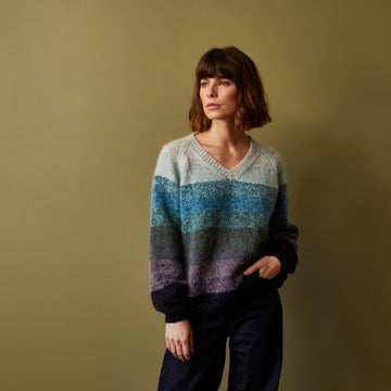 Brampton - Jumper Knitting Pattern For Women in Debbie Bliss Fine Donegal & Angel by Debbie Bliss