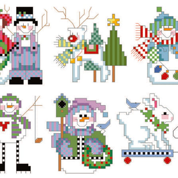 Checkered Ornaments Set 3 PDF