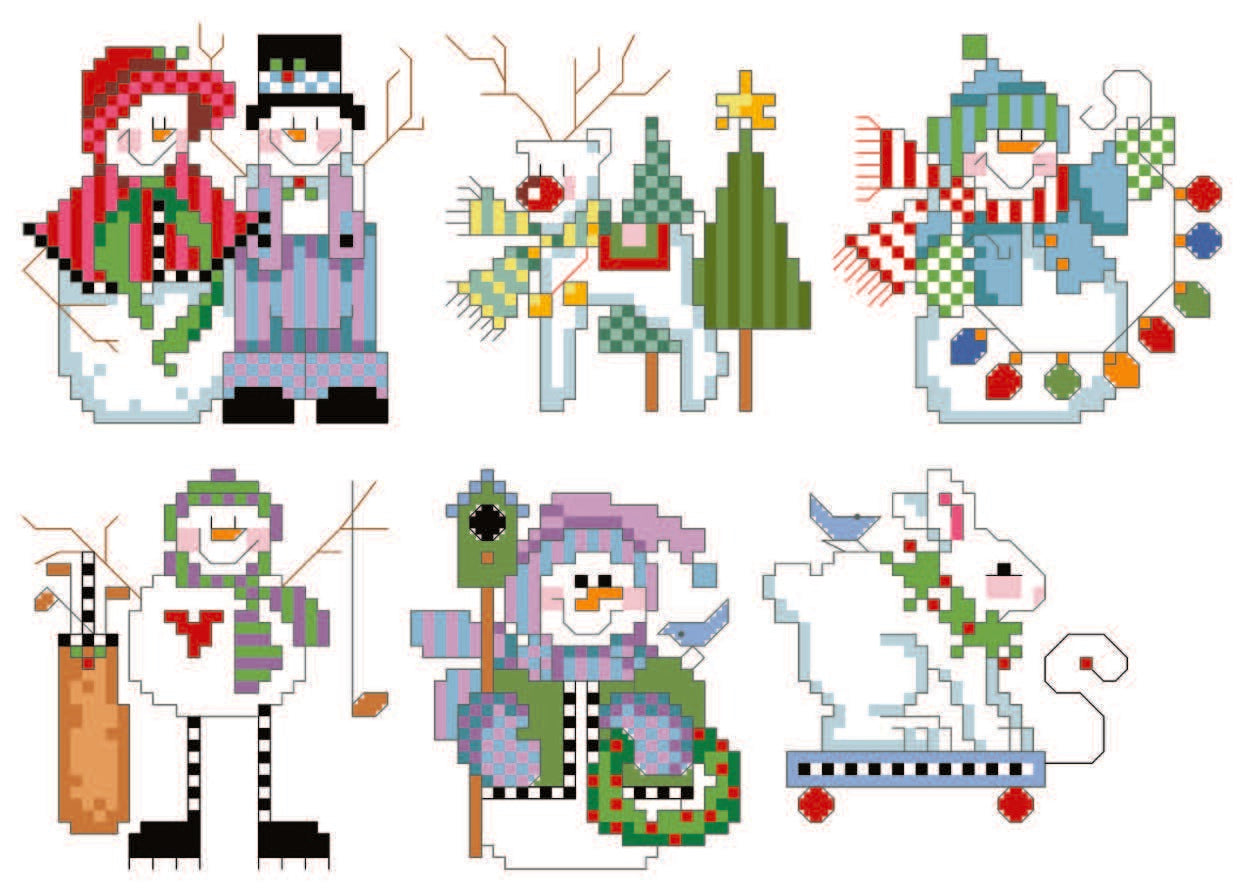 Checkered Ornaments Set 3 PDF