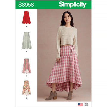 Simplicity S8958 Misses Wrap Skirts - Sewing Pattern