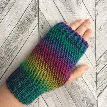 Rainbow Wrist Warmers