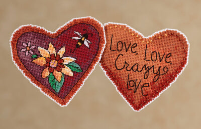 Mill Hill Crazy Love Cross Stitch Kit - 3.25in x 3in