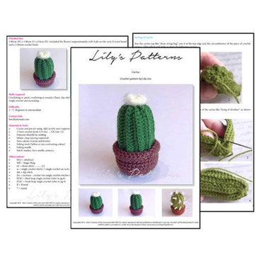 Cactus in a pot crochet , Cactus Amigurumi,
