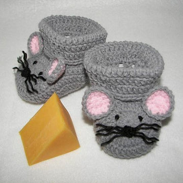 Mouse Baby Booties