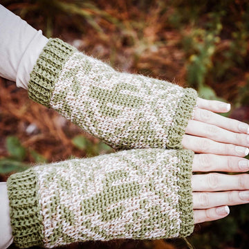 Cactus Fingerless Crochet Mittens