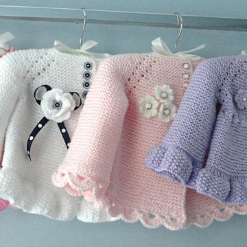Knitting PATTERN Baby Girl Jacket Newborn Girl Coat Mia