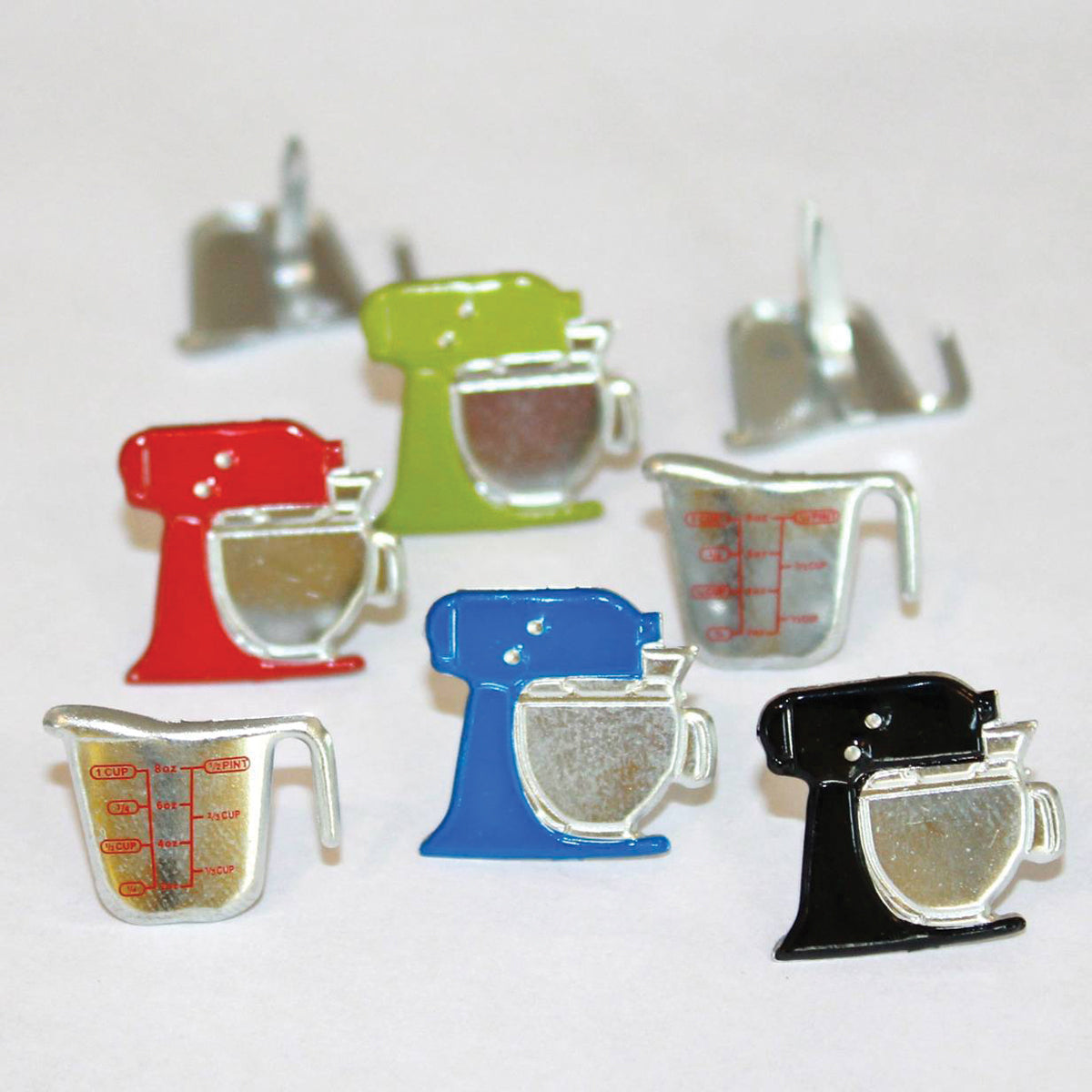 Eyelet Outlet Shape Brads 12/Pkg - Mixers & Cups