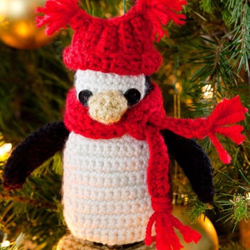 Little Penguin Ornament in Red Heart Soft Solids - LW2659