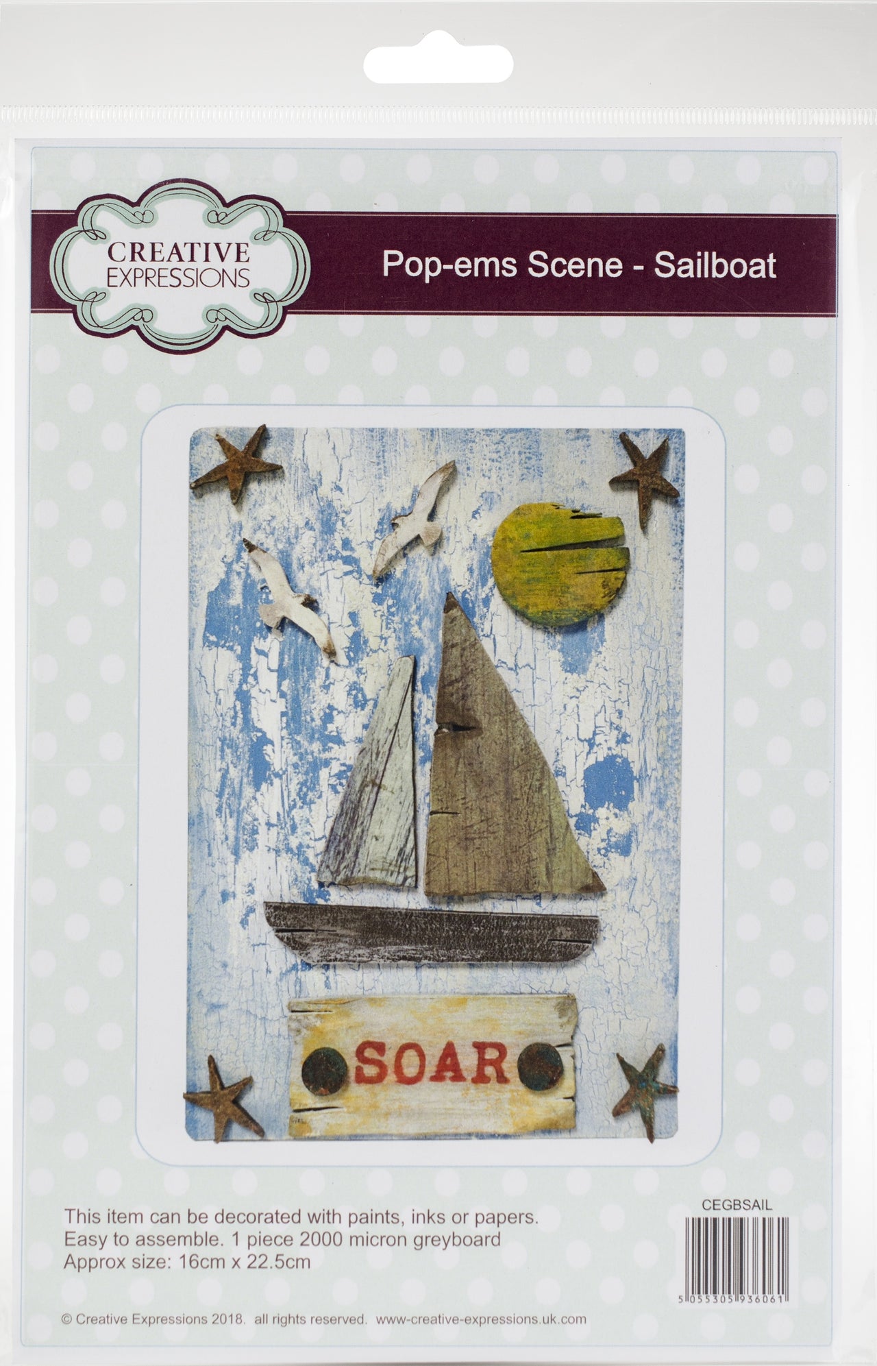 Creative Expressions Pop-Ems - Scene Sailboat